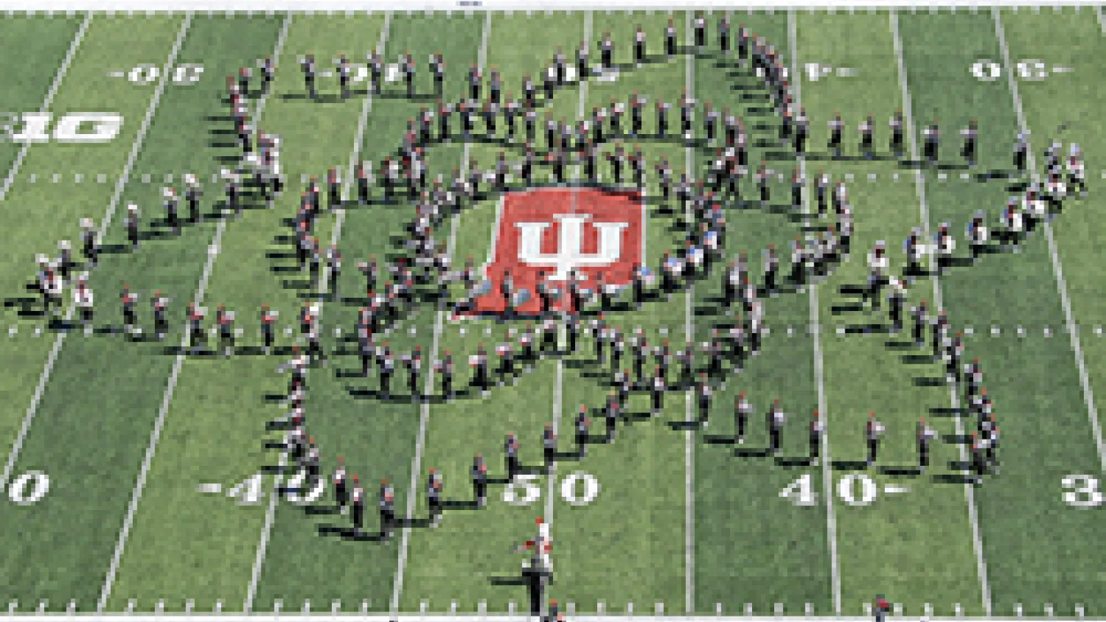 TBDBITL forms a flower at Memorial Stadium in Indiana
